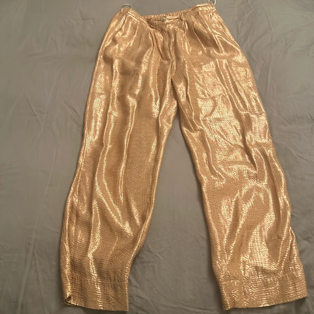 Forte forte sill rose gold trousers